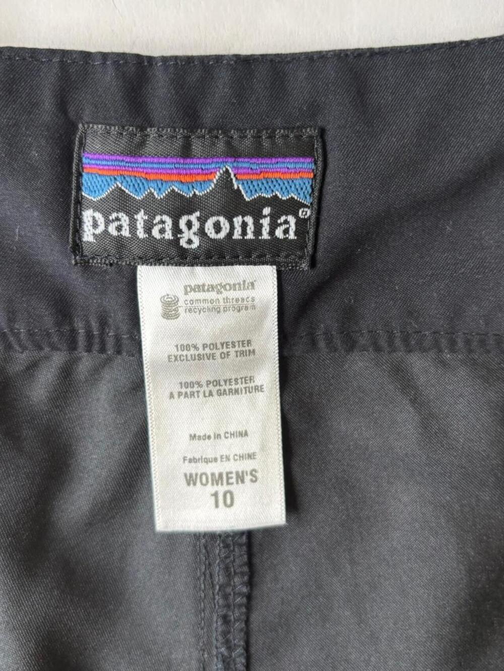 PATAGONIA BLACK WIDE LEG CROPPED PANTS 10 - Picture 8 of 8